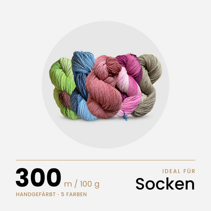 Bunte regionale Sockenwolle - 300m/100g