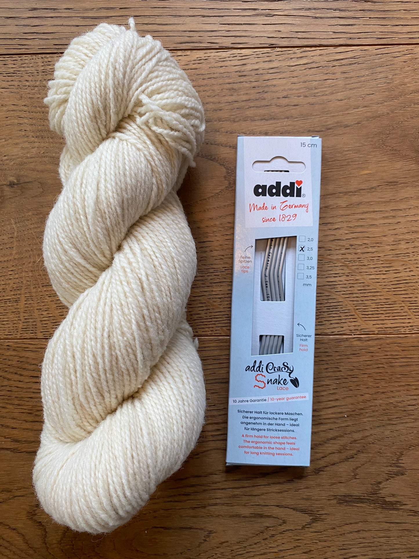 Neu: Addi Crazy Snake Stricknadeln - Nadelspiel (15cm)