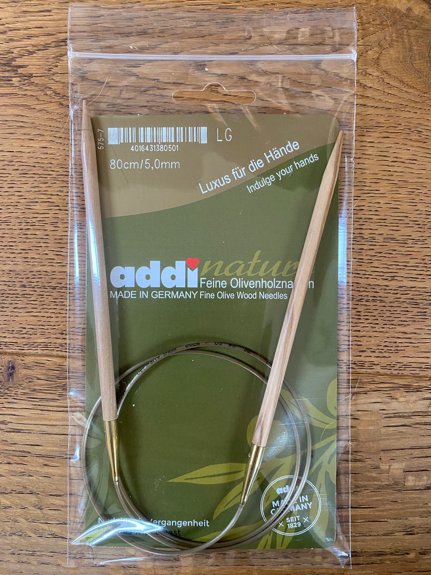 Addi Rundstricknadel Olivenholz - 80 cm